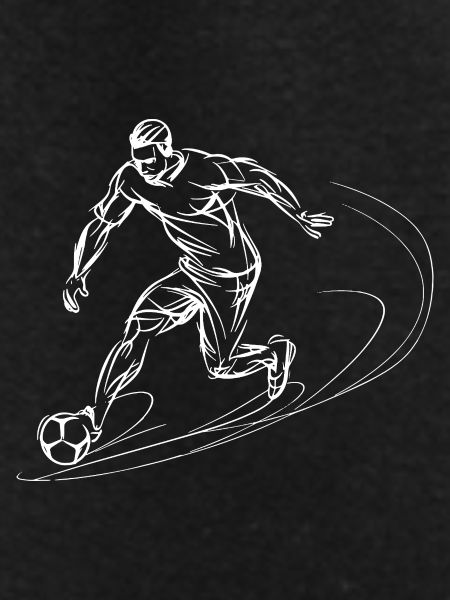 Soccer Player Line Art