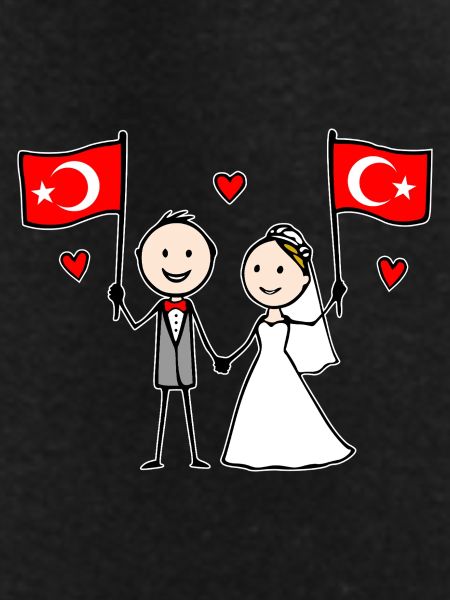 Wedding Couple Turkey Flag
