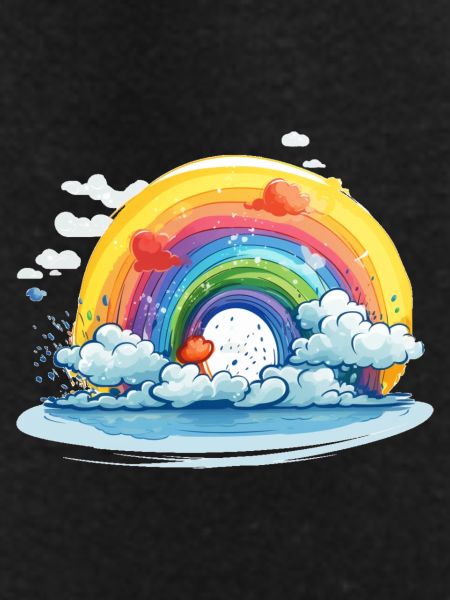 Rainbow with clouds