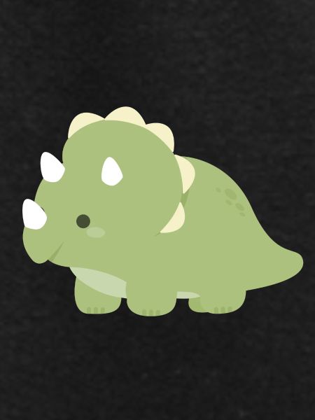 Emerald Triceratops Charm