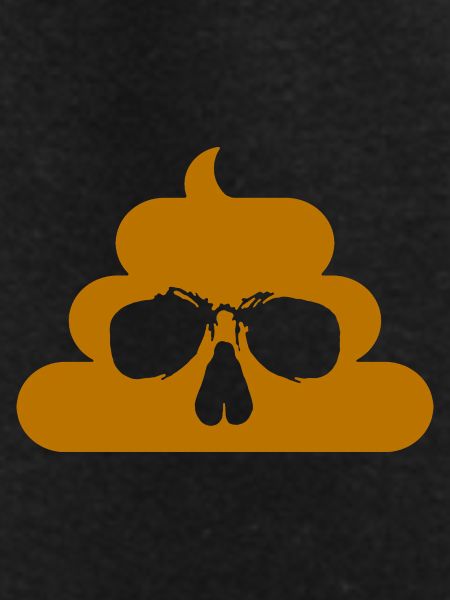 Skull poop illustration
