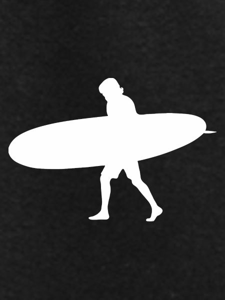 Silhouette Surfer on Surfboard