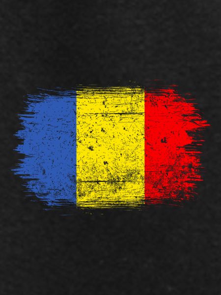 Brushstroke Romanian Flag