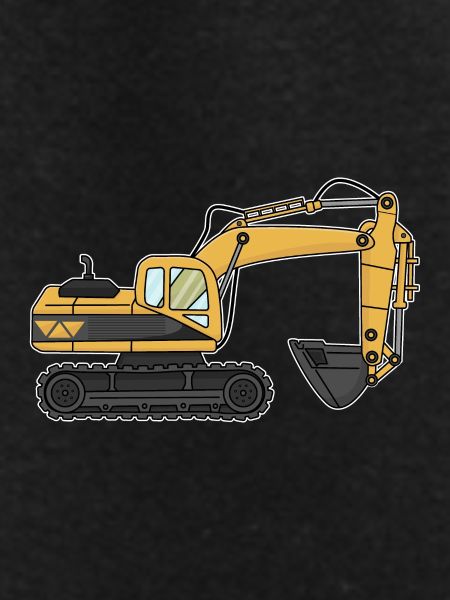 Excavator, construction site