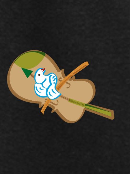 Violin with dove