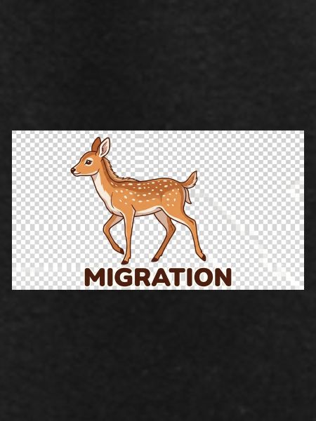 Migration deer illustration