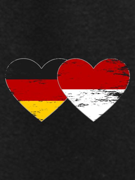 Germany Monaco Flag Heart