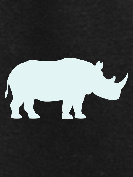 Pastel Rhino Silhouette