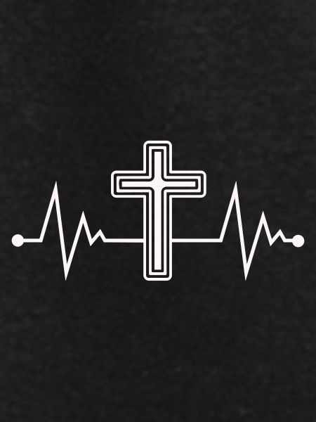 Cross heartbeat icon