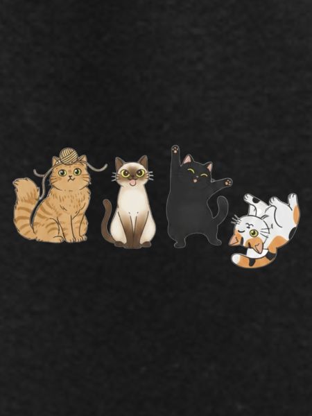 Four playful cats