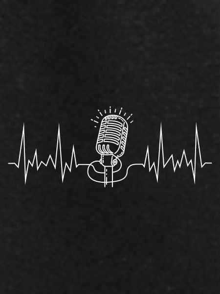 wave line microphone white