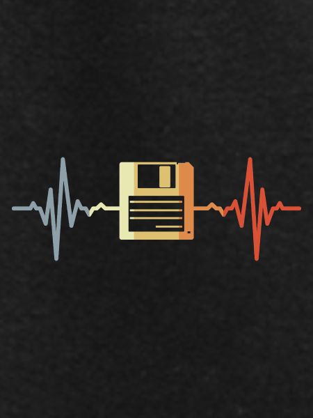 Retro Floppy Disk ECG