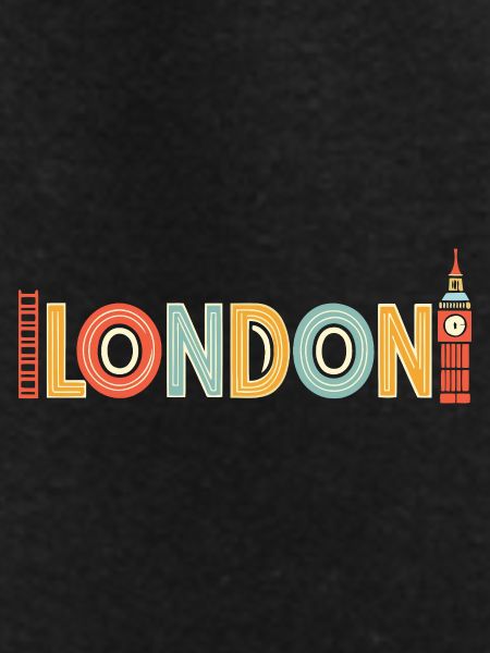 Multicoloured retro London