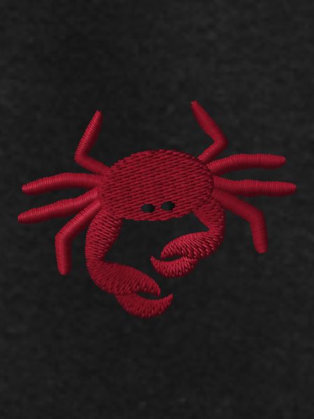 Crab embroidered