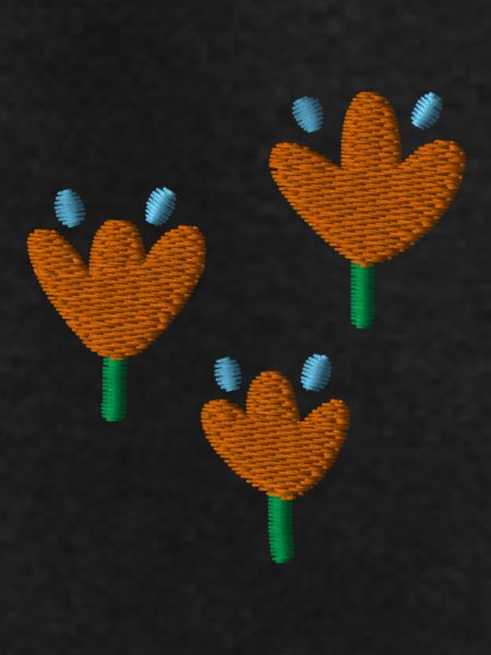 Tulips embroidered