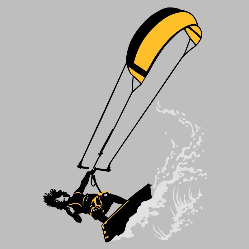 Kitesurfer and wave flex