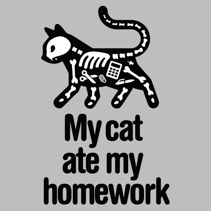 Mon chat a mangé mes devoirs à l'école