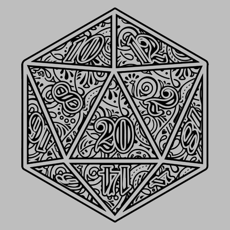Décoration de dés D20 Conception du Cube RPG