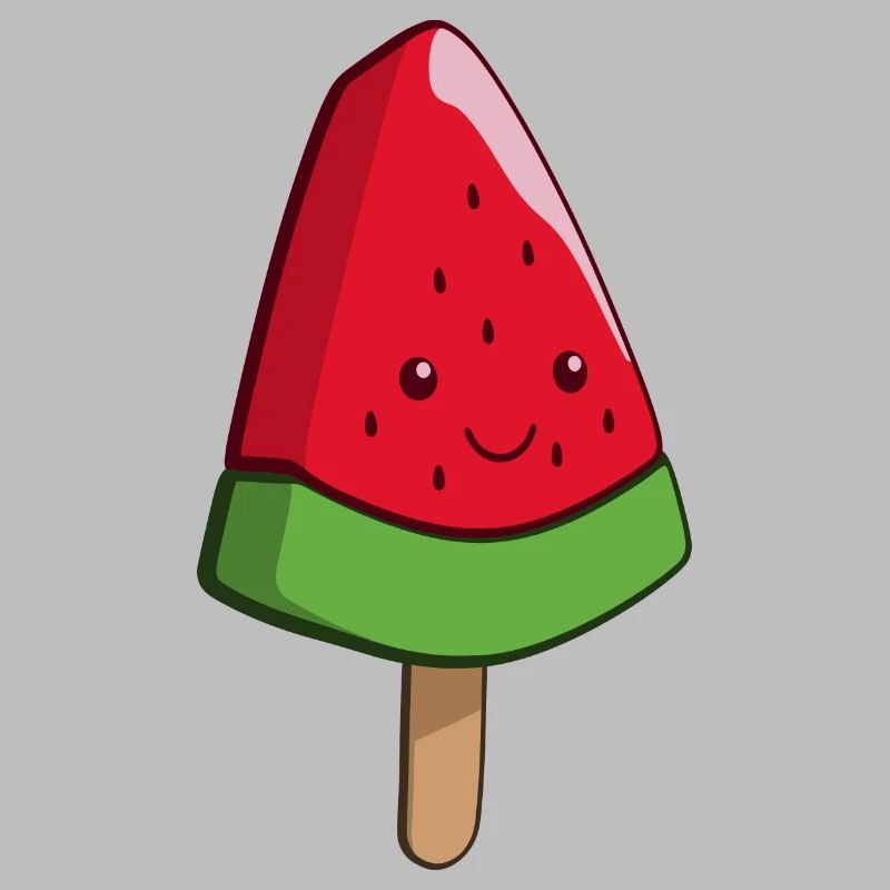Glace à la pastèque Art sur un bâton