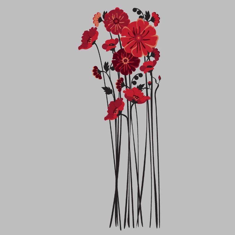 Illustration de fleurs de galets