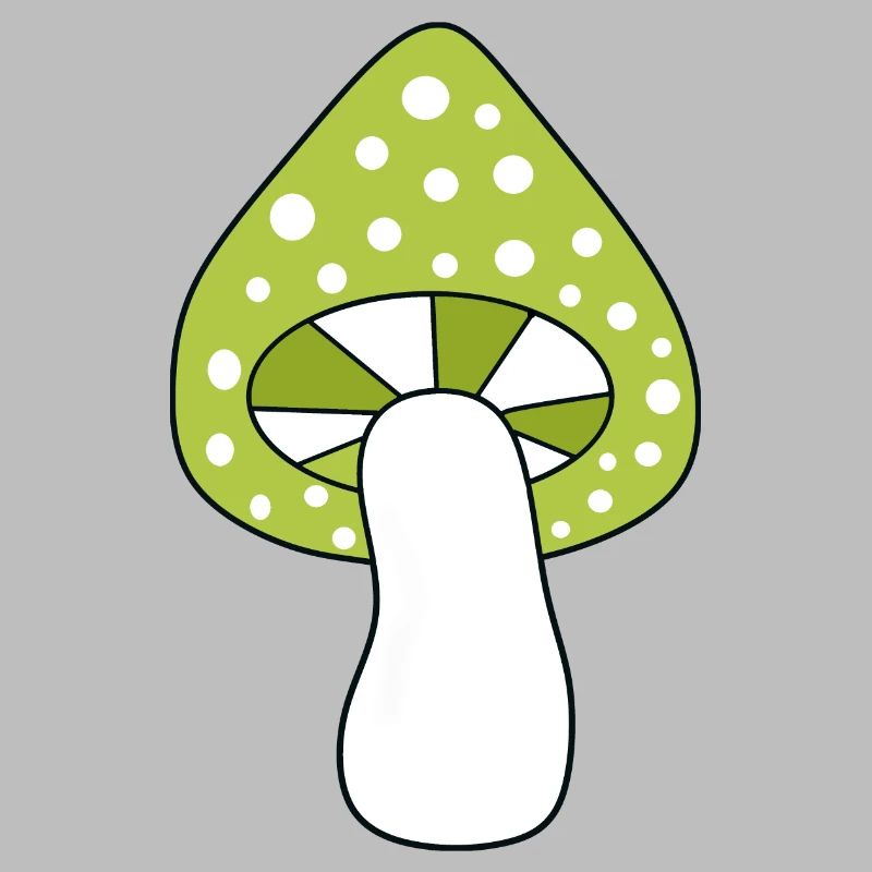 Mushroom green fly agaric pattern customizable