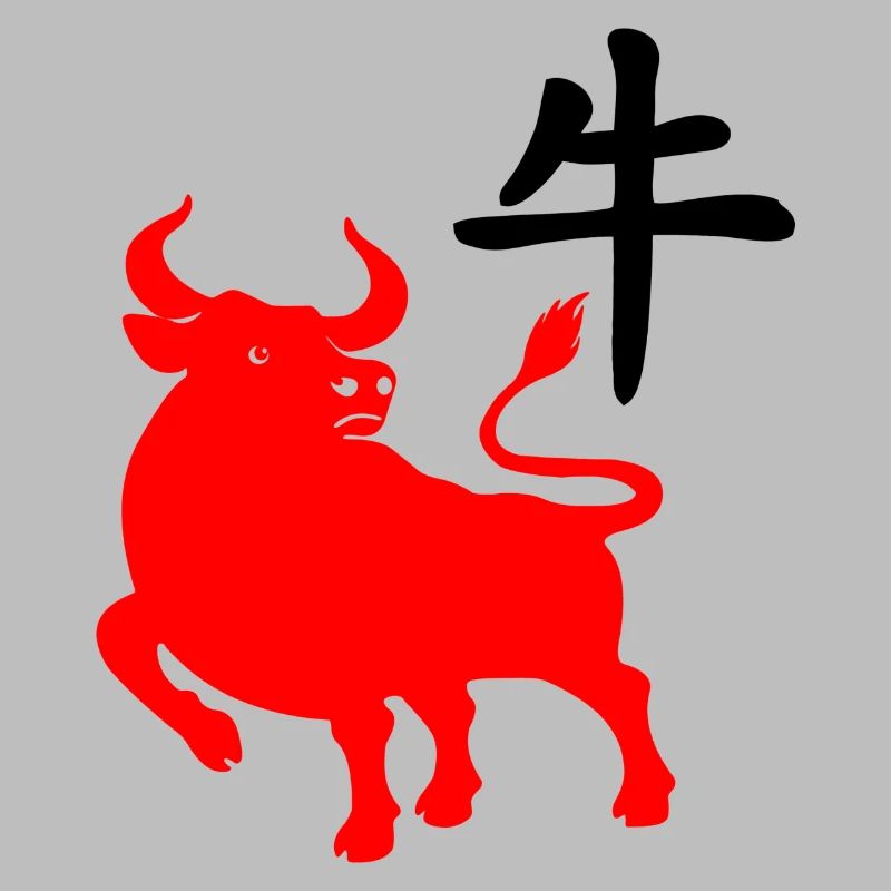 Caractère chinois rouge os avec image du système d’exploitation