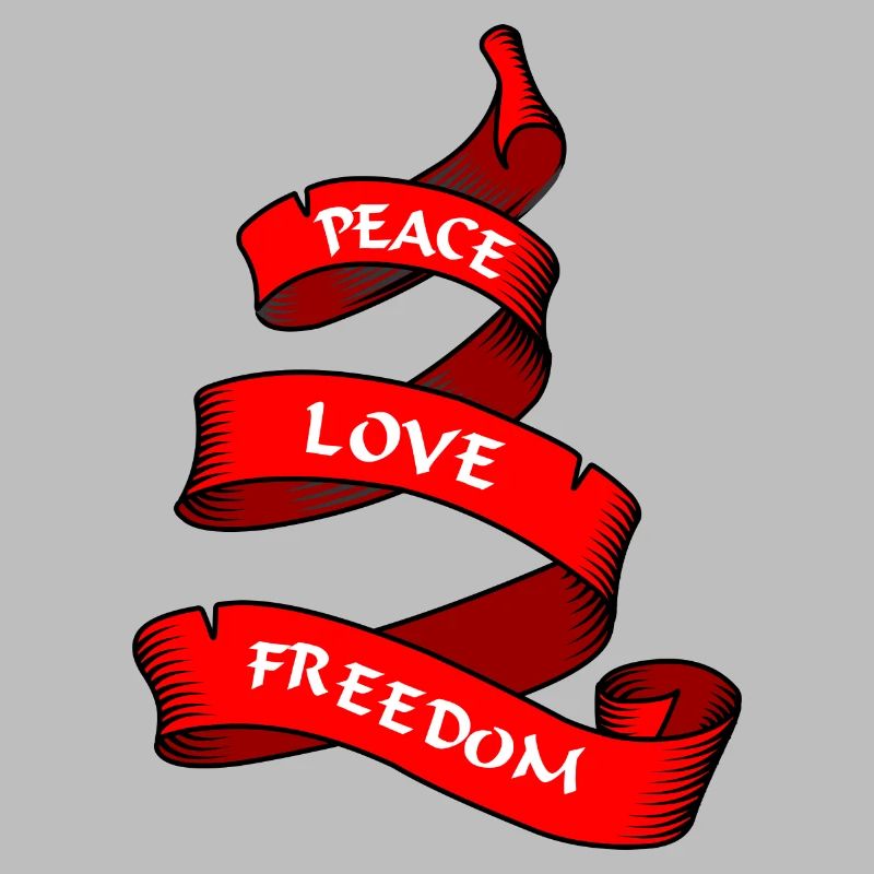 Friedensbanner oder Wimpel rot