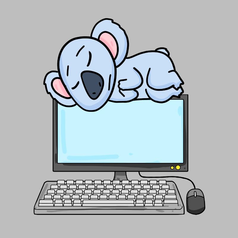 Koala Computer Nerd Programmierer Geschenk