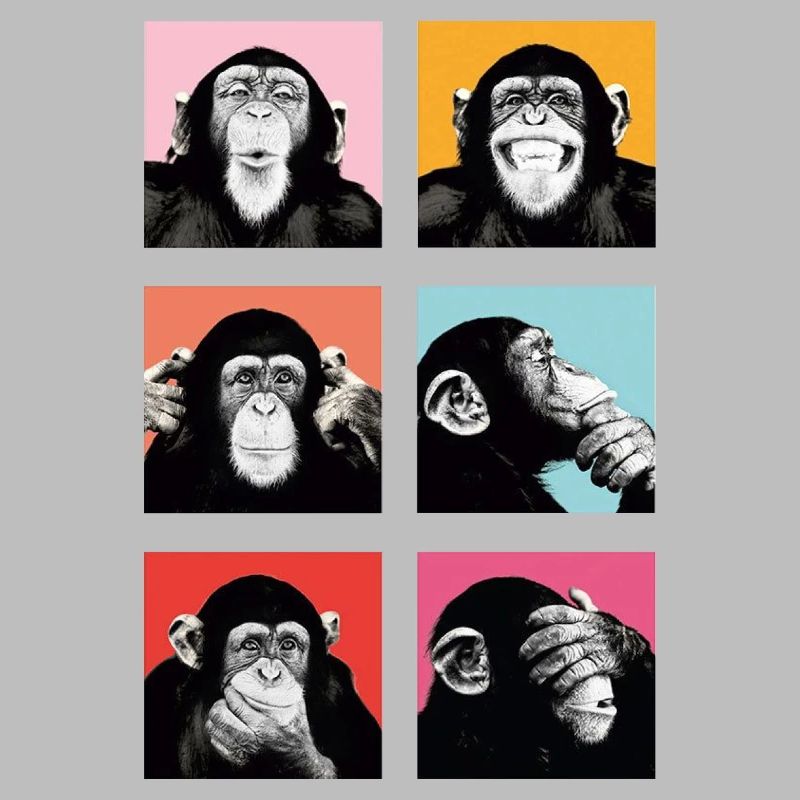 Pop-Art Affe Farbexplosion