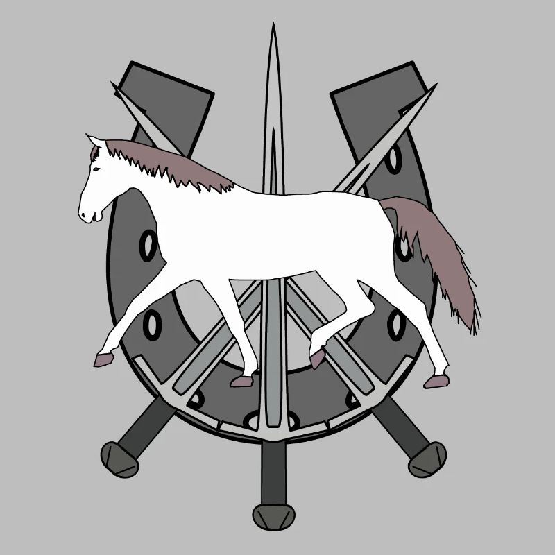Cheval Ross Cheval Fer à cheval Épées Cavalier d’épée