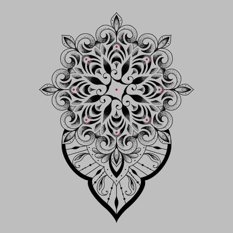 Mandala graphique dot work