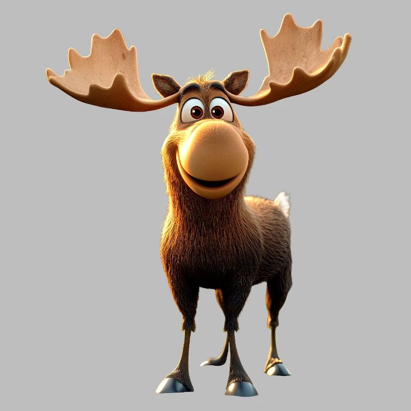 Elch Moose Elchbulle Geweih Hirsch Wilde Elche