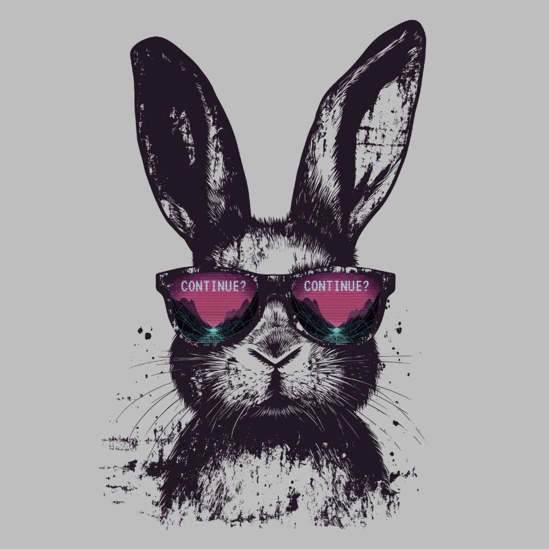 Hase Sonnenbrille Retro Synthwave Gaming Geschenk