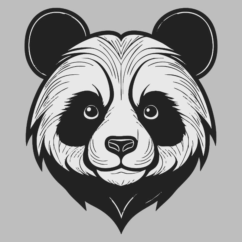 Conception de masque de panda charmant
