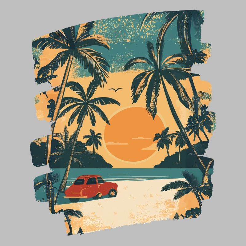 Summer Palm Tree Sunset