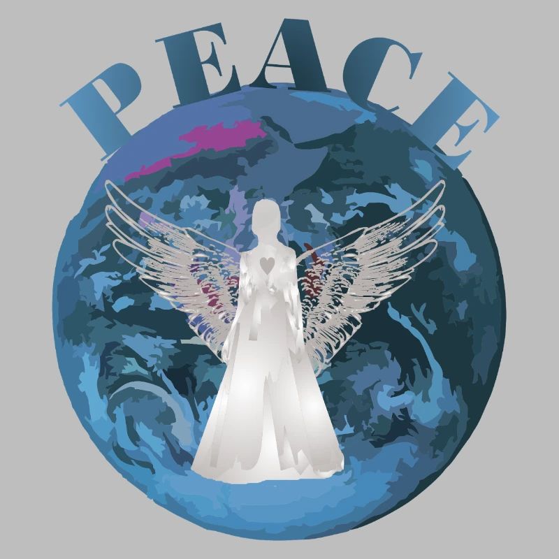 Erde Peace mit Engel Schutz
