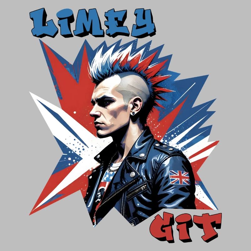 Limey Git Grafik im britischen Punk-Stil