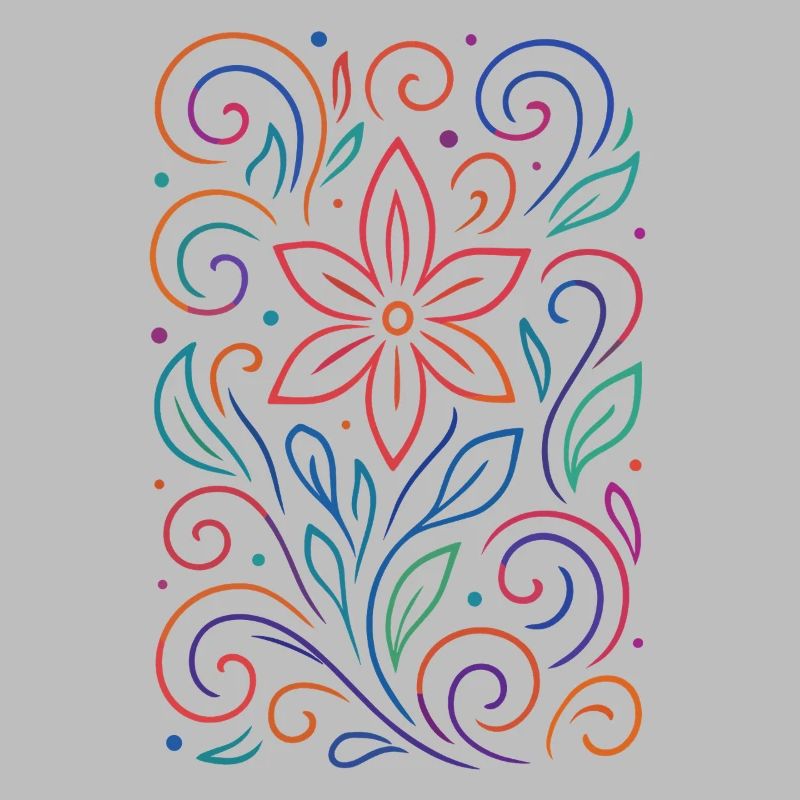Vibrant floral patterns for creative clothing