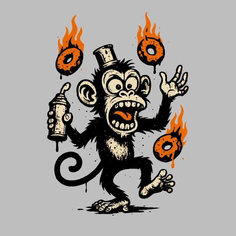 Fiery Monkey with Magic Talisman