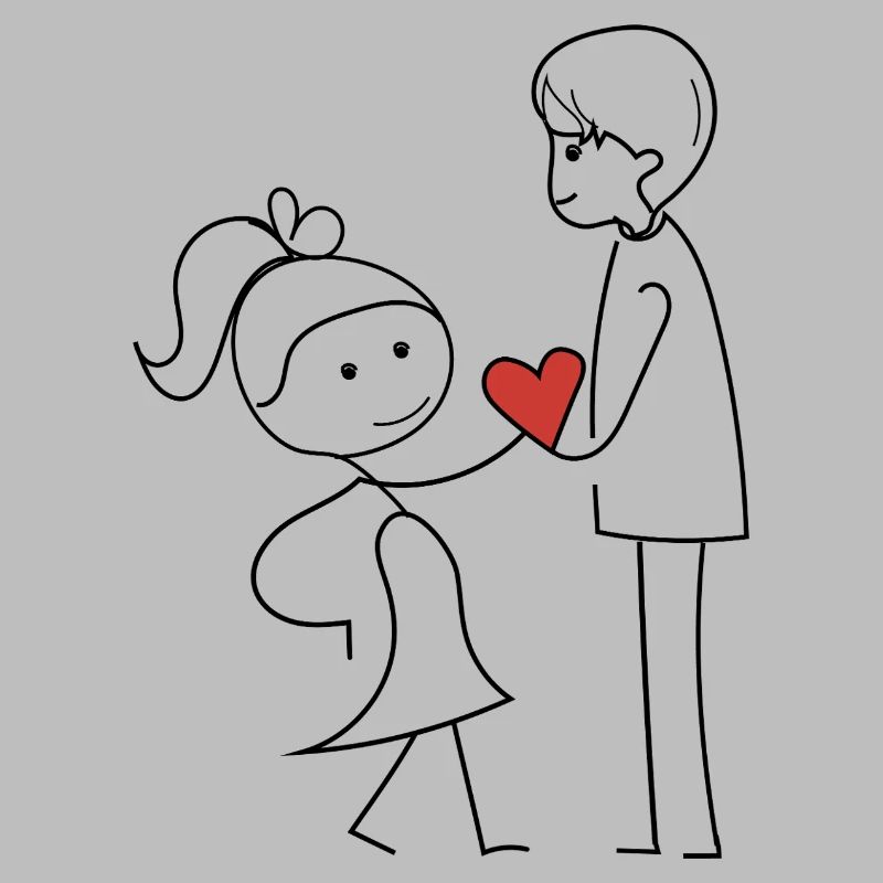 Friends exchanging affection