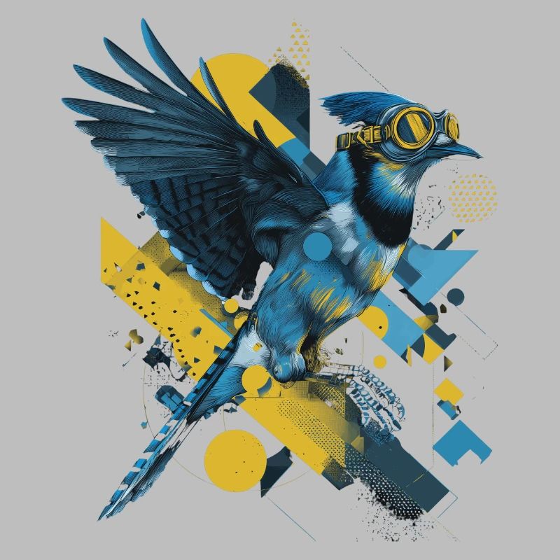 Lustiger Eichelhäher Mit Brille Kunst Vogel