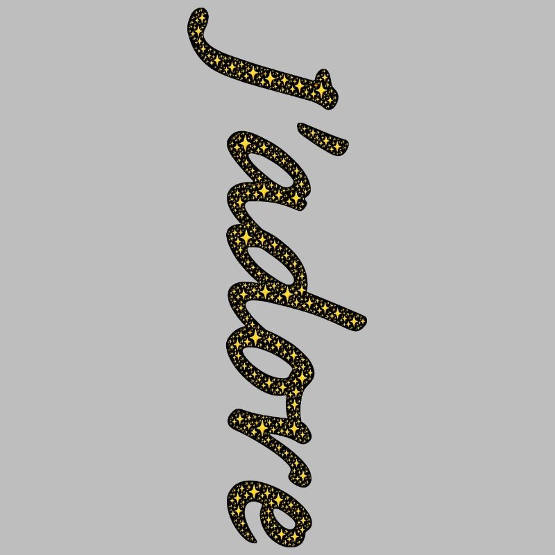 Traînée d'étoiles dorées cursive