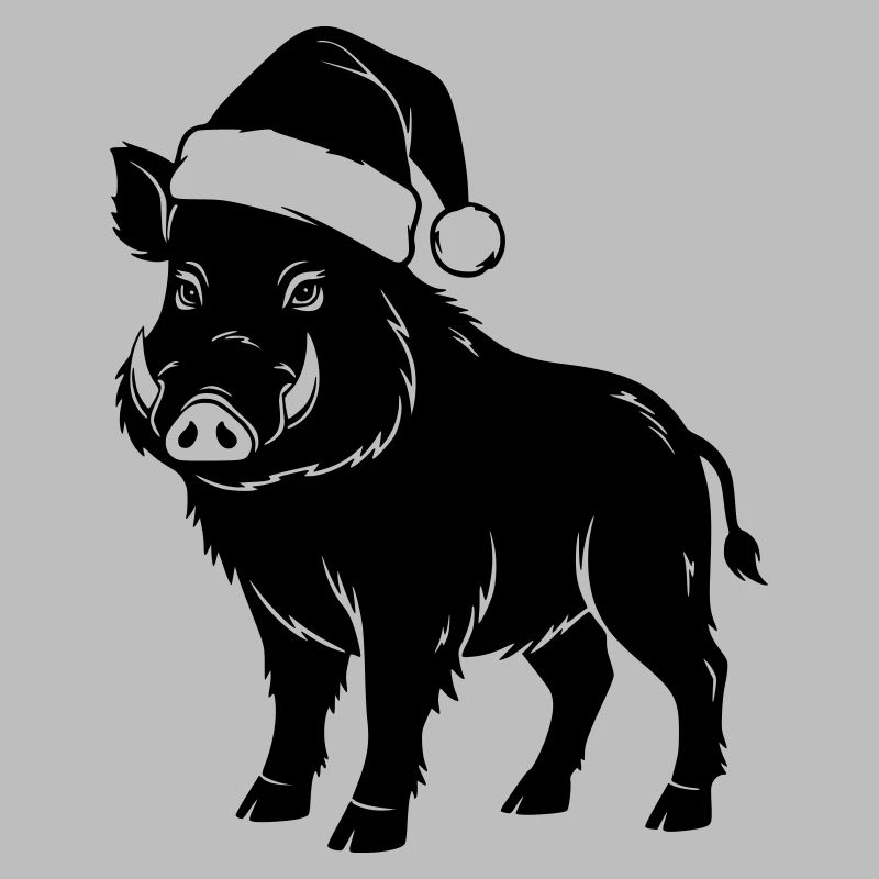 Weihnachts-Wildschwein Vector