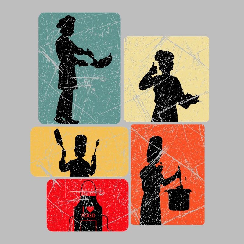 Kitchen Heroes Silhouettes Pattern