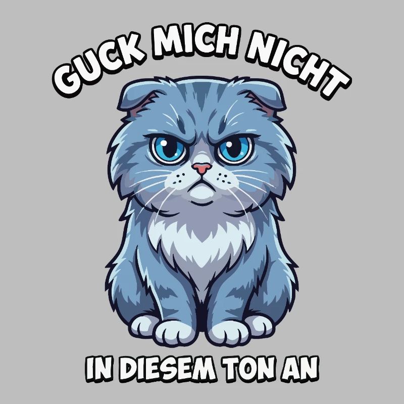 Ne me regarde pas comme ça – chat de dessin animé