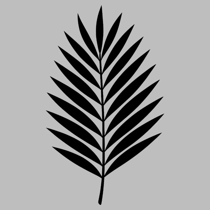 Palm Leaf Silhouette Tropical Minimal Style