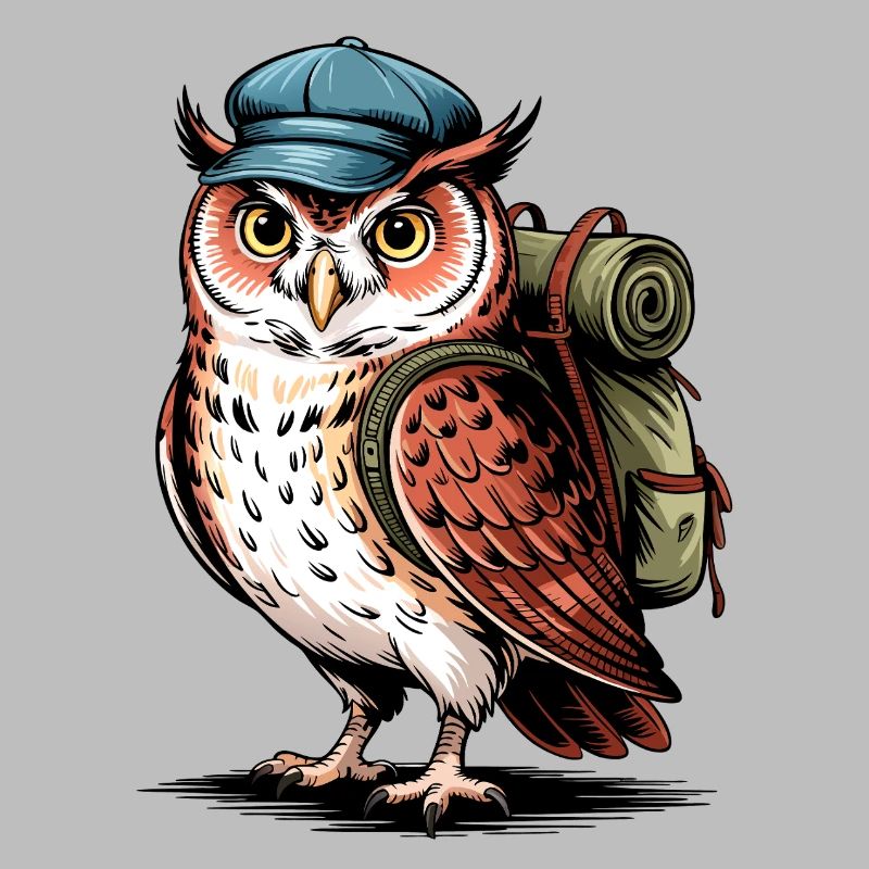 Abenteuer Eule mit Rucksack