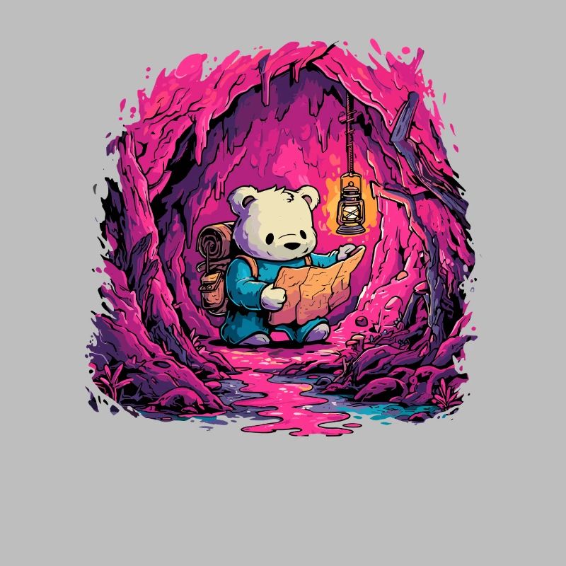 Panda in Pink Cave Light