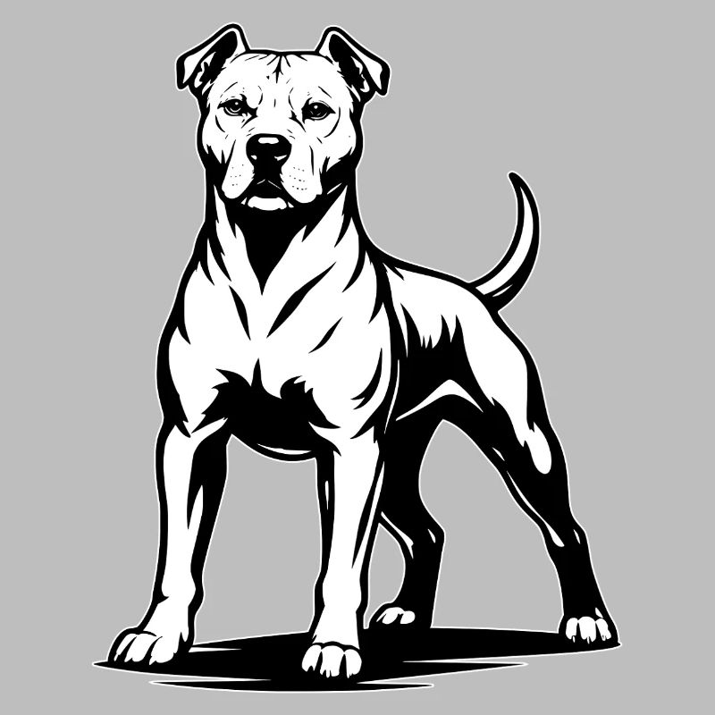 Pitbull in stolzer Pose