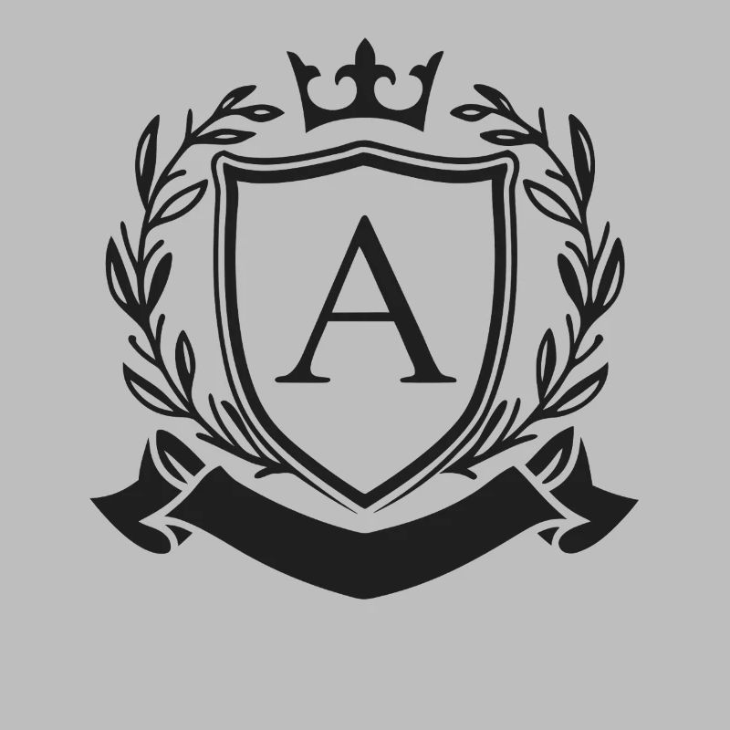 Adel Monogramm Wappen Krone Buchstabe A